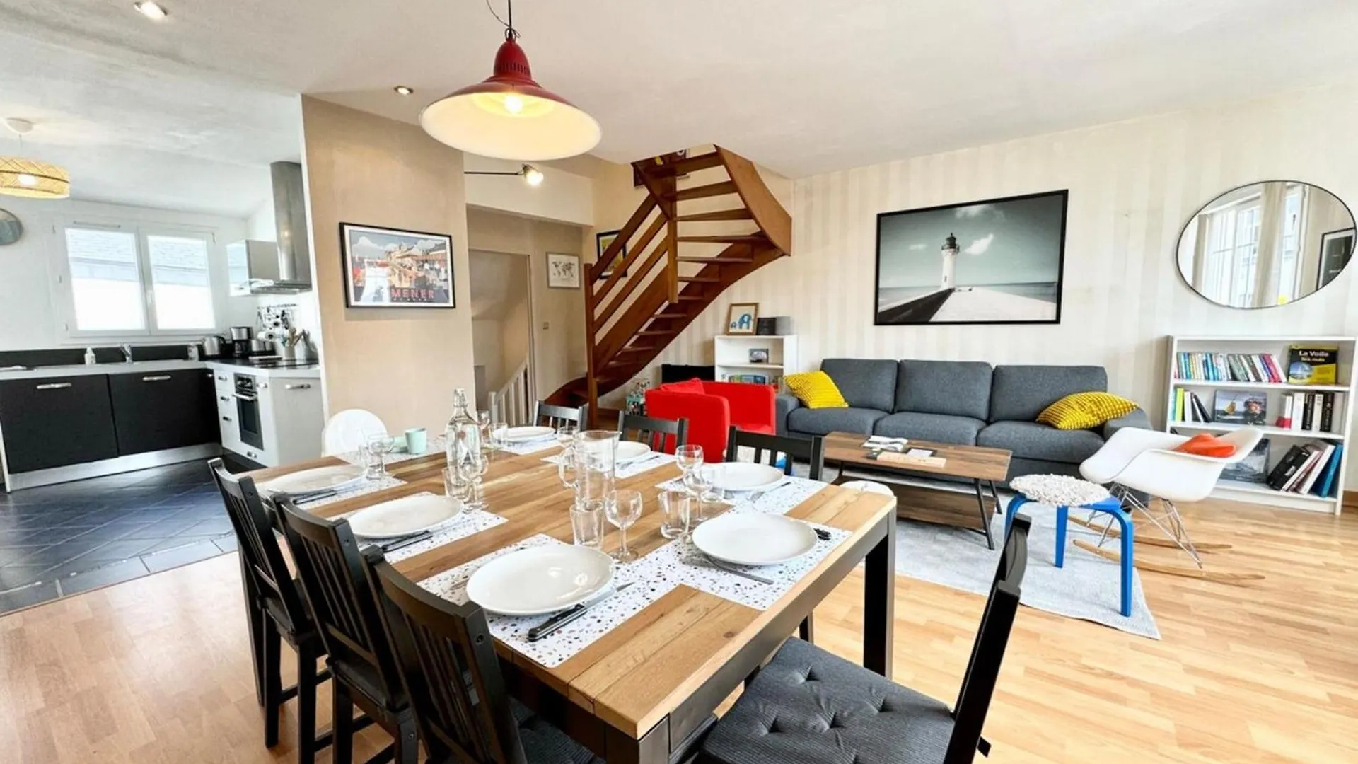 Grand Appartement Cosy - Terrasse - 50M De L'Ocean Ploemeur Frankreich